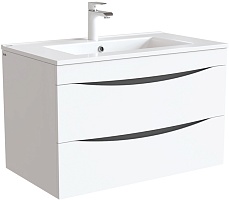 Iddis Тумба с раковиной Cloud 80 подвесная белая